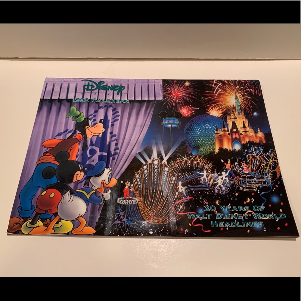 VINTAGE 1992 DISNEY WALL CALENDAR.